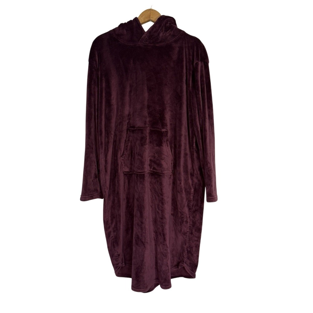 32 Degrees Heat‎ Hooded Cozy Plush Sleep Lounger L/XL Maroon